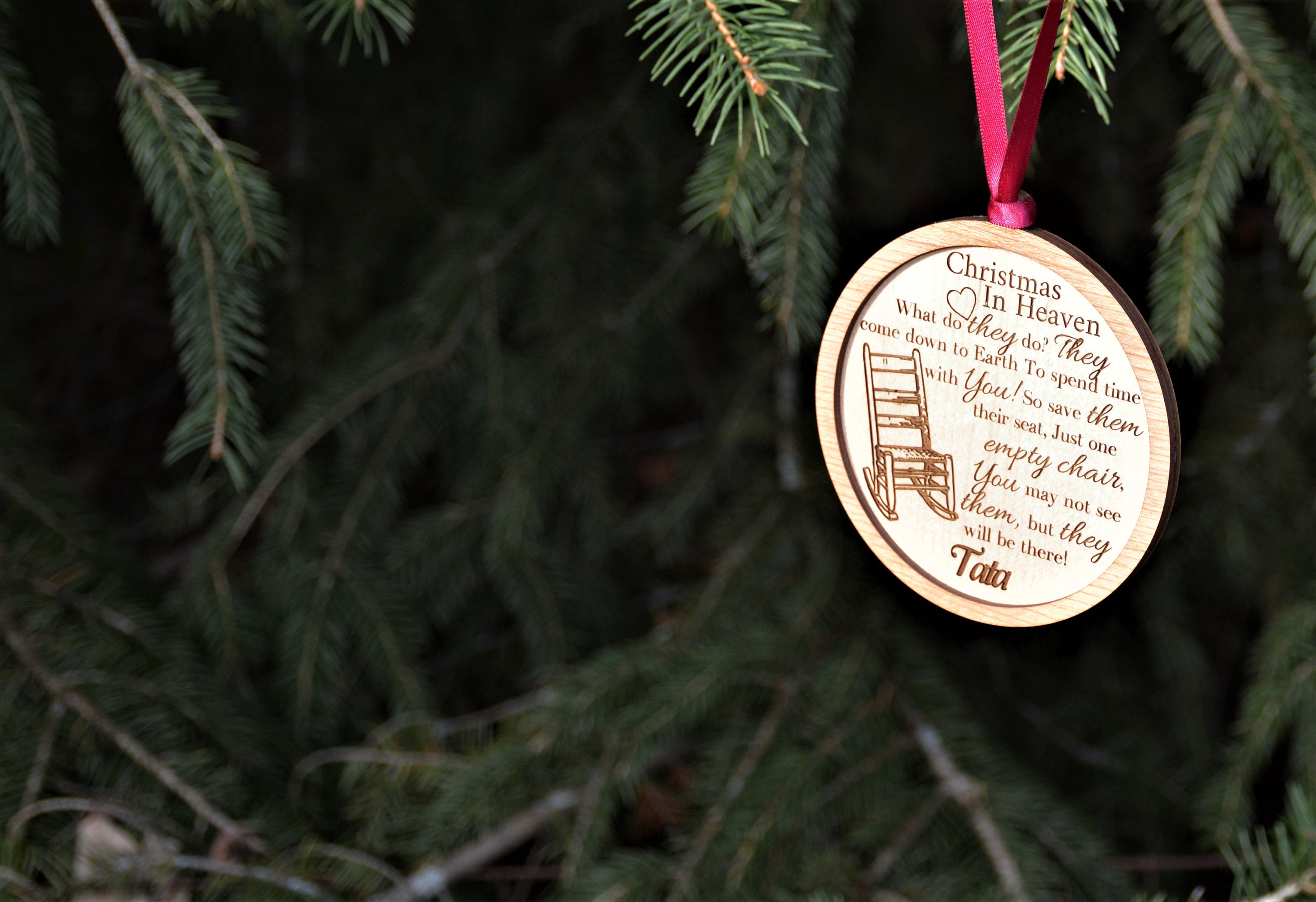 Christmas in Heaven Old Fashioned Custom Engraved Christmas | Etsy