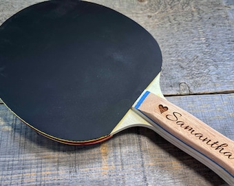 Raquettes de ping-pong personnalisées - gravure de texte gratuite - raquettes de tennis de table - personnalisées - gravures à la demande