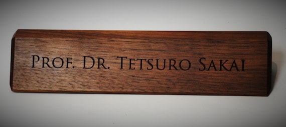Personalized Wooden Desk Name Plates 10 Inch Solid Walnut Etsy