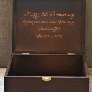 Premium Custom Wooden Gift Box Engraved By Laser Any Design Possible image 9