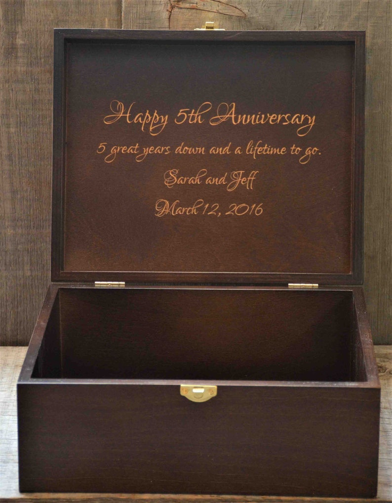 Premium Custom Wooden Gift Box Engraved By Laser Any Design Possible image 9