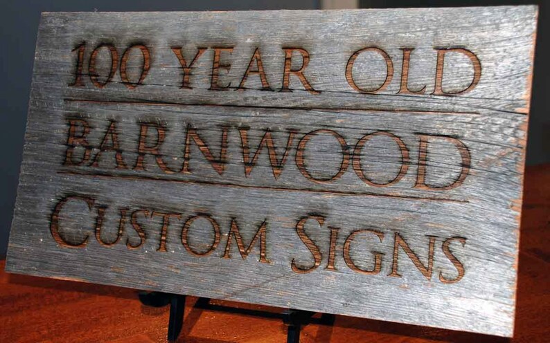Barn Board Custom Engraved Wooden Signs All Engraving included | Etsy