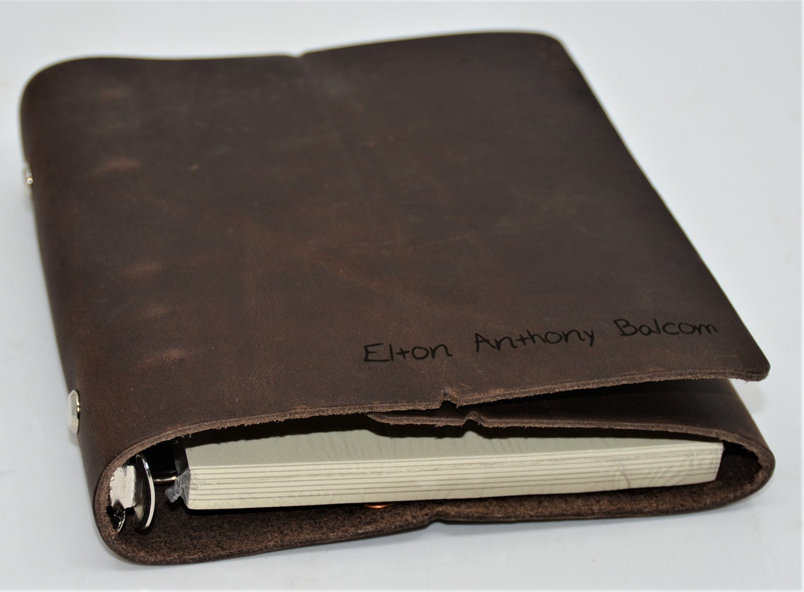Weekly Daily Yearly Leather Planner. Engraved and Customized Etsy
