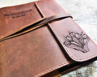 Refillable Writer's Log large Journal, Leather Journal, Personalized, Engraved , Diary, Notebook, Engraved Diary, Genuine Leather