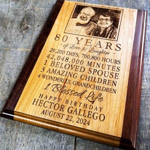 Custom engraved Plaque personalized two tone wooden plaque - engraving is included for free image 6