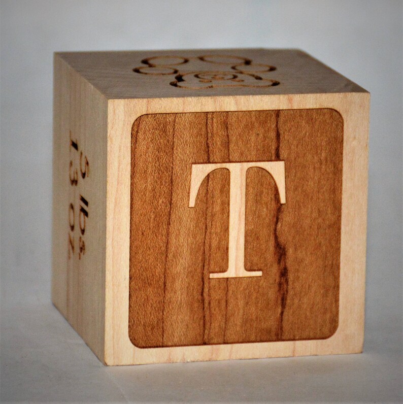 Personalized Wooden Baby Blocks Christening Block Baptism Etsy