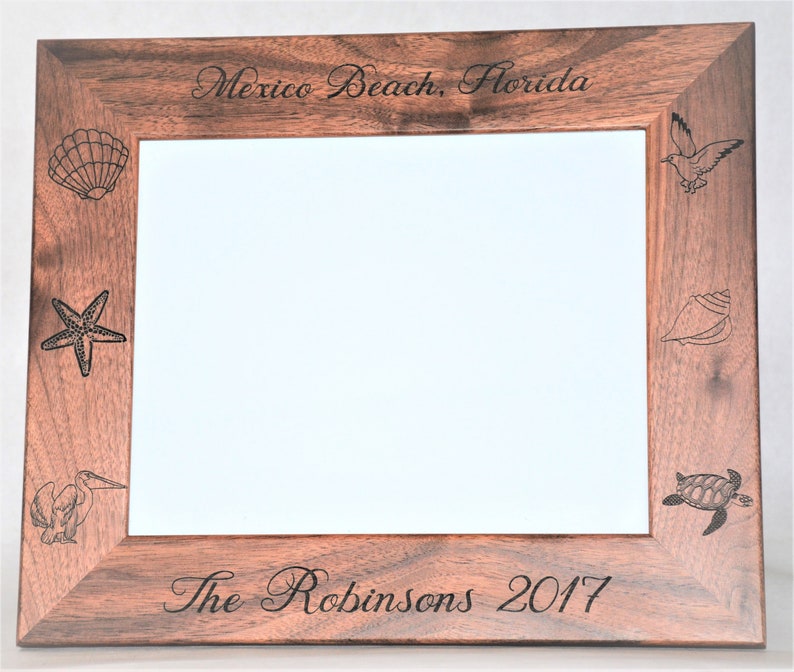 Walnut or Alder Laser Engraved Wooden Picture Frames Etsy Canada