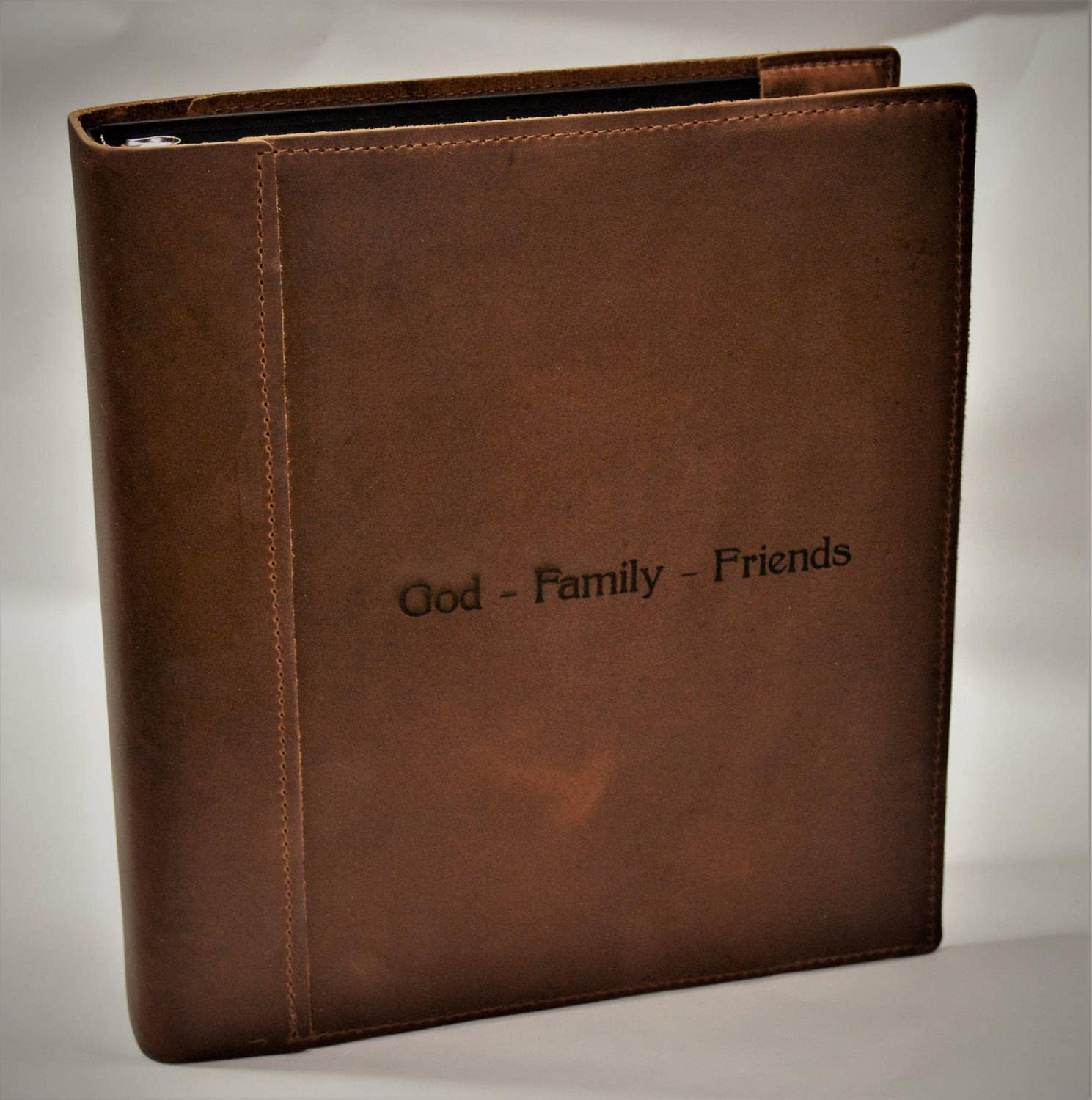 Leather Binder Cover Personalized leather Engraved Diary Etsy