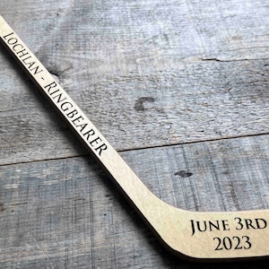 Personalized Mini Hockey Sticks , Ring Bearer Gift, Groomsman Gift, Best Man Gift, Engraved Hockey coaches gift, newborn gift