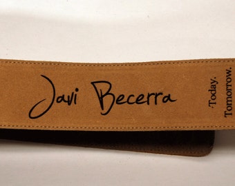 Custom Suede Guitar straps, guitar straps. personalized guitar straps, guitar strap, tan