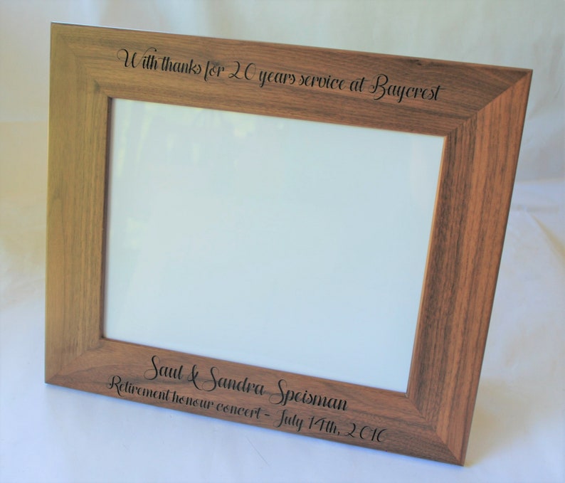 Walnut or Alder Laser Engraved Wooden Picture Frames Etsy Canada
