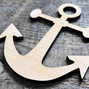 Anchor Laser Cut Shape from Wood.