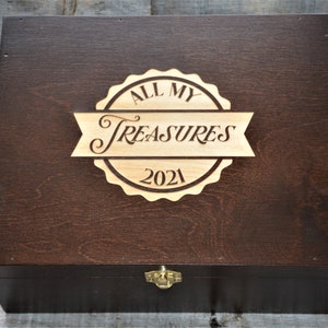 Premium Custom Wooden Gift Box Engraved By Laser Any Design Possible image 4