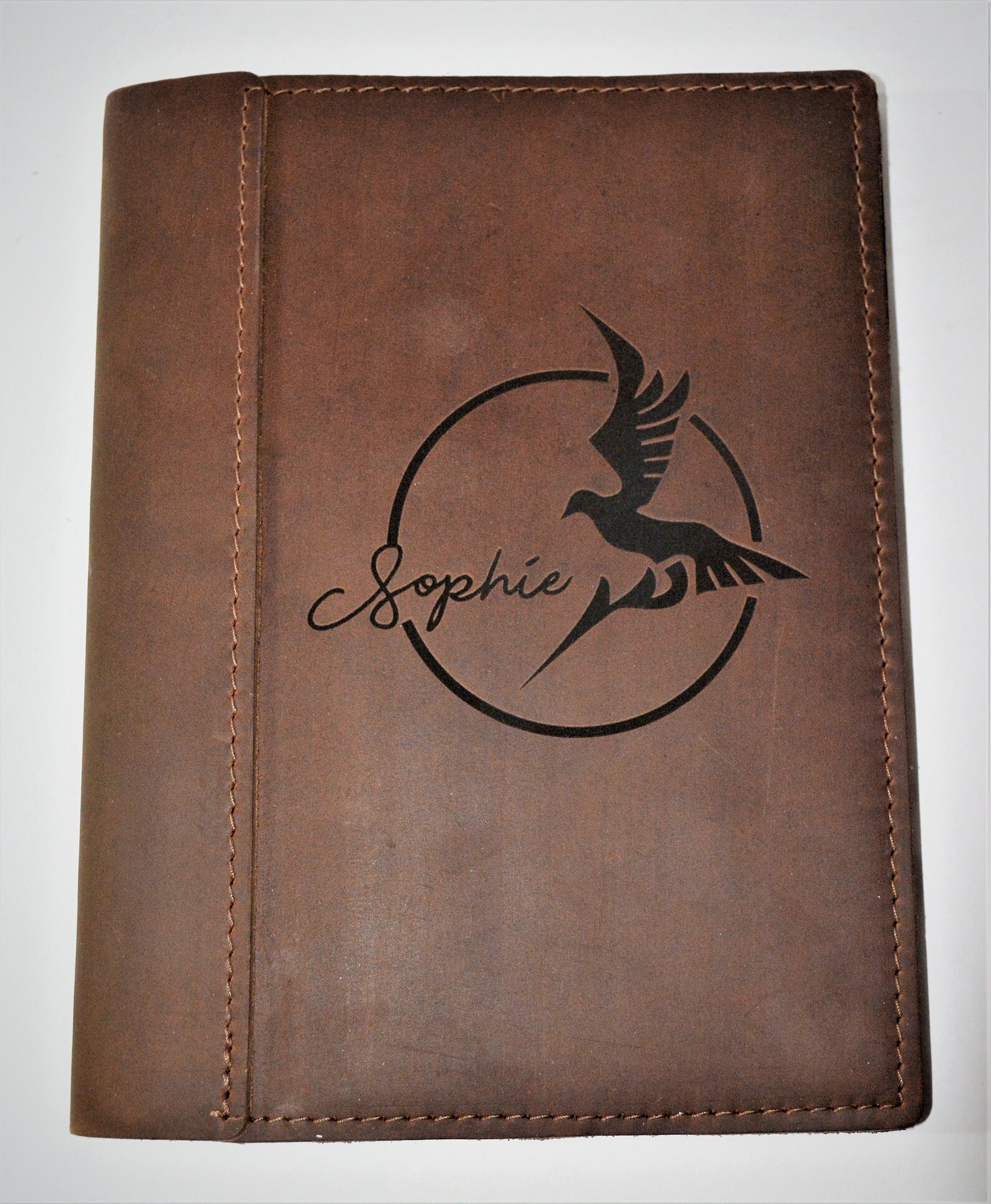 Large Leather Laser Engraved Sketchbook Leather Journal Etsy