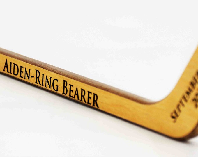 1 Personalized Mini Hockey Stick Ring Bearer Gift Groomsman Etsy