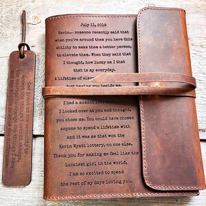 Refillable Writer's Log large Journal, Leather Journal, Personalized, Engraved , Diary, Notebook, Engraved Diary, Genuine Leather image 9