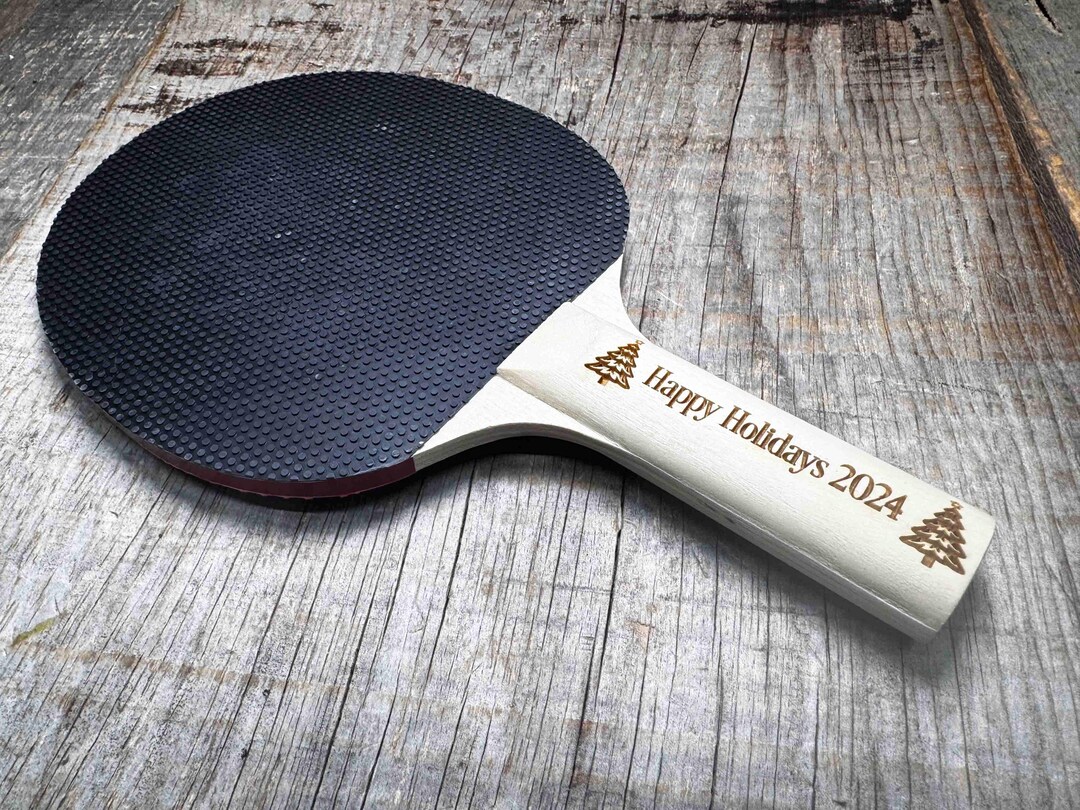 Personalised Paddle Racket Custom Ping Pong Paddle - Any Text Engraved for Free - Table Tennis ...