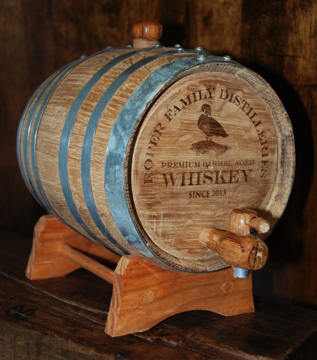 1 Oak Barrel engraved wine barrel whiskey barrel keg wine keg Etsy