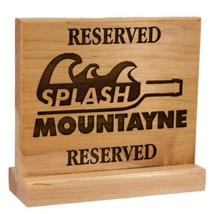 Custom engraved Solid Maple Table Stands, Table Marker, Table Reservation, Design 1