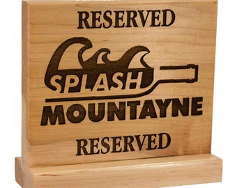 Custom engraved Solid Maple Table Stands, Table Marker, Table Reservation, Design 1