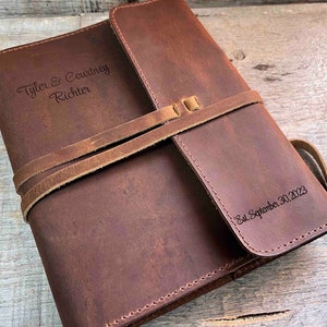 Refillable Writer's Log large Journal, Leather Journal, Personalized, Engraved , Diary, Notebook, Engraved Diary, Genuine Leather image 1