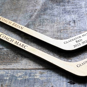 1 Personalized Mini Hockey Stick , Ring Bearer Gift, Groomsman Gift, Best Man Gift, Engraved Hockey coaches gift, newborn gift Custom Hockey