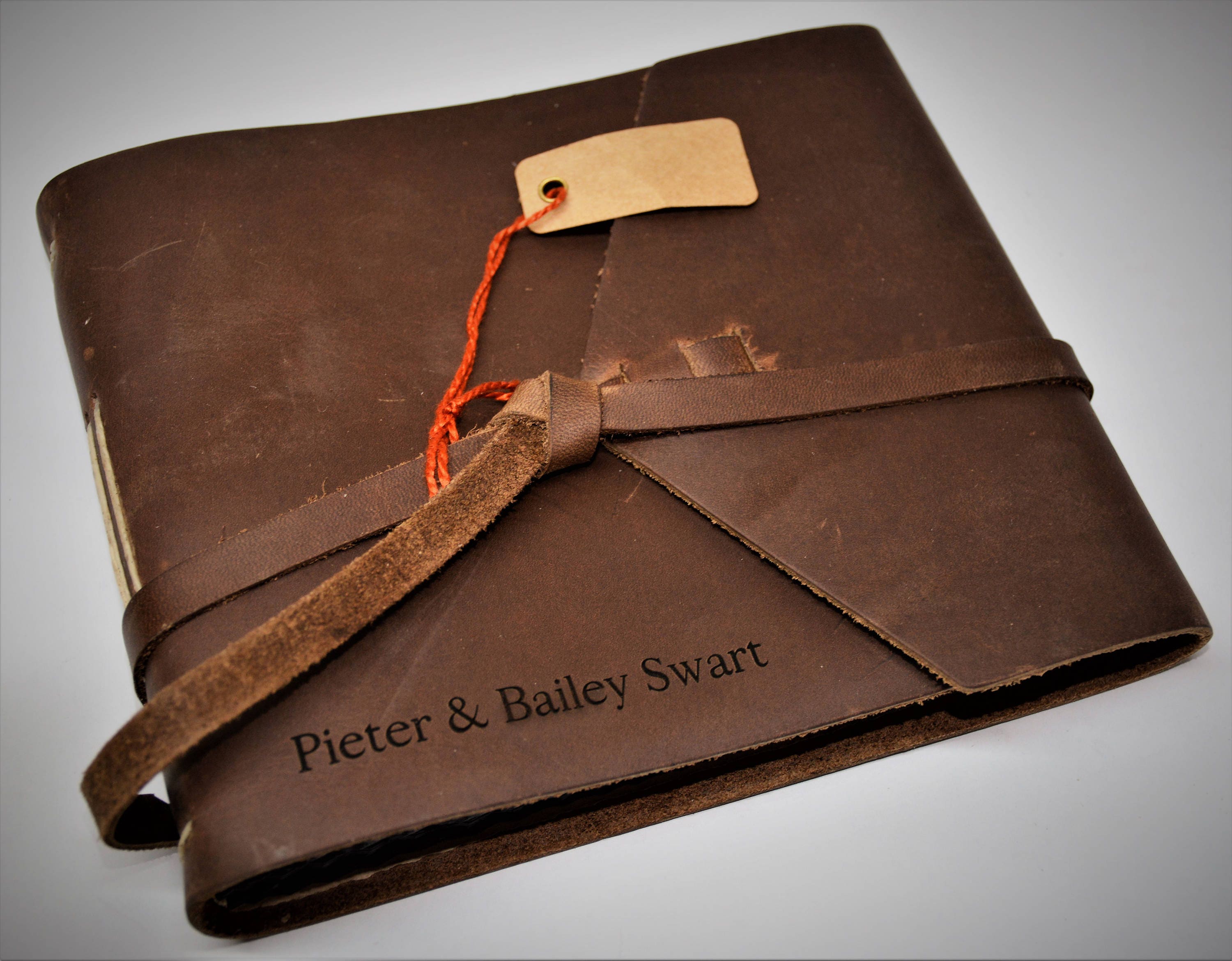 Field Leather Photo Album Engraved Personalized Diary Etsy
