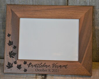 Walnut Or Alder Laser Engraved Wooden Picture Frames personalized. All design and engraving is included Anything can be engraved.