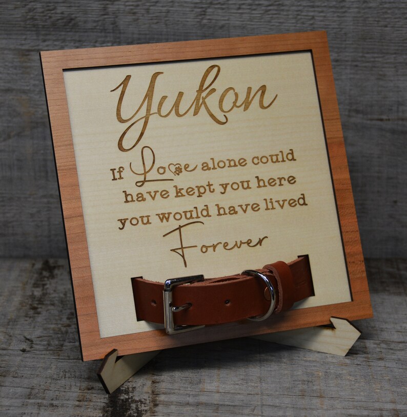 Custom Dog Collar Remembrance Frame Personalized Dog Etsy