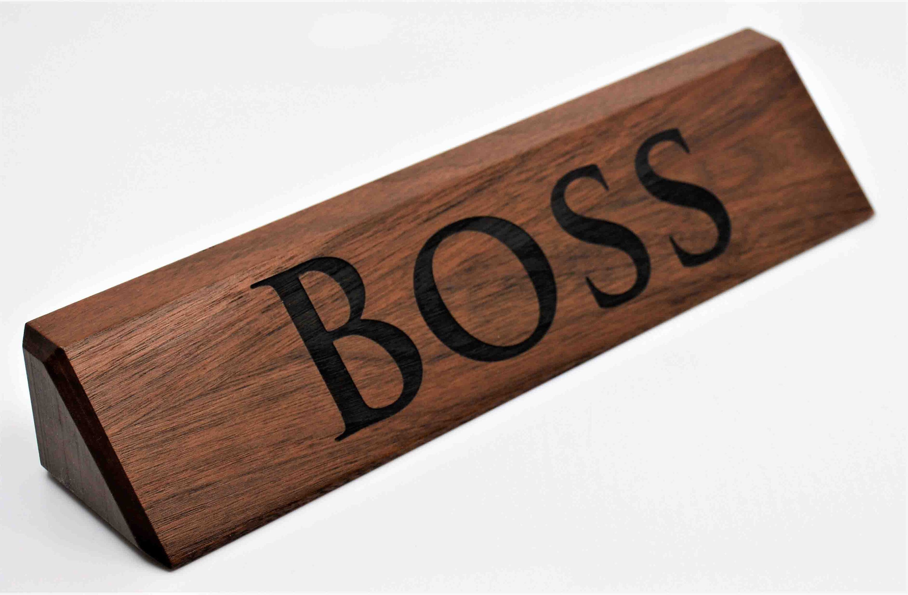 Personalized wooden desk name plates 10 inch solid walnut etsy