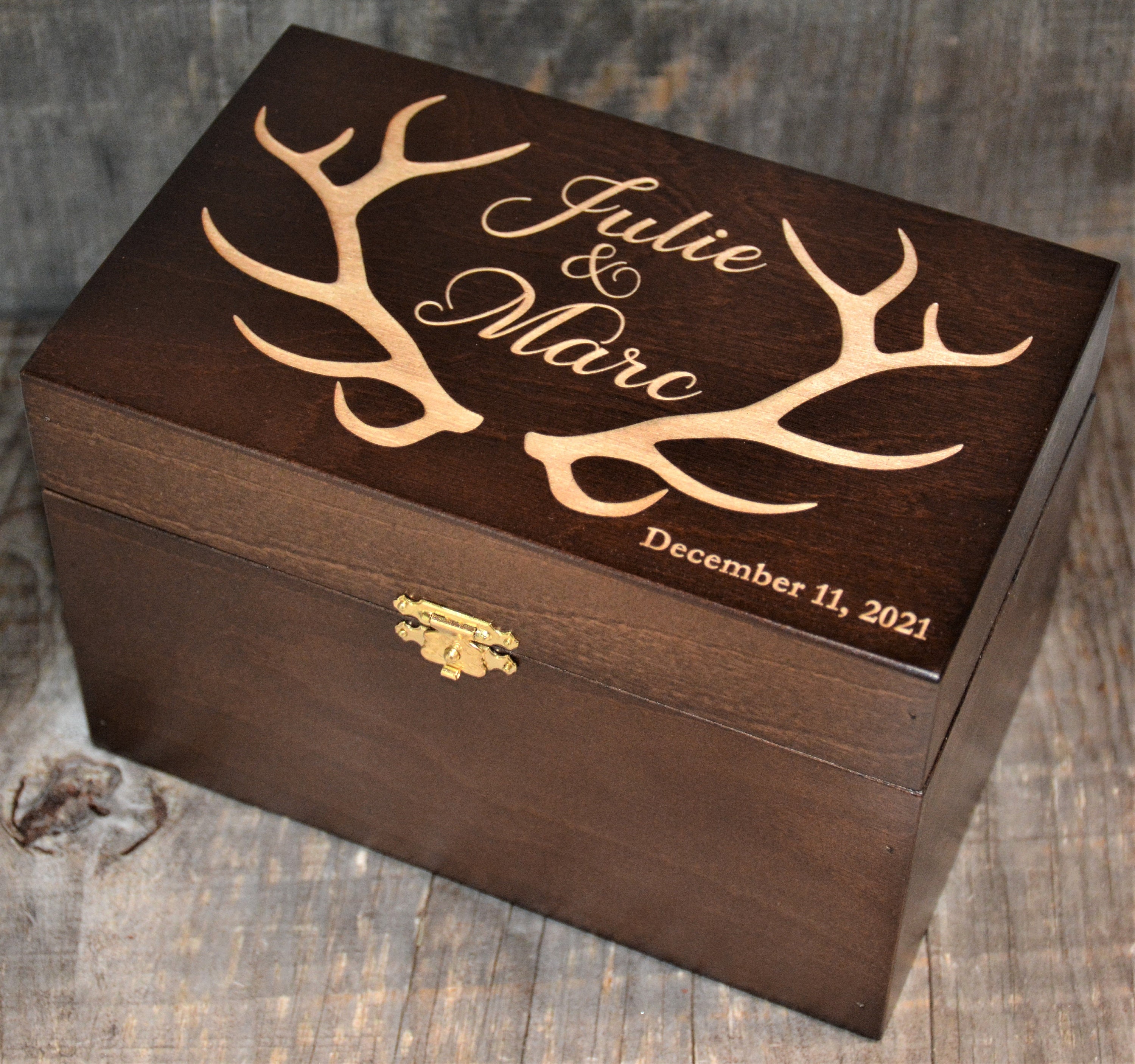 Custom Wooden Gift Box. Personalized and Engraved as Requested 6.9x4 ...