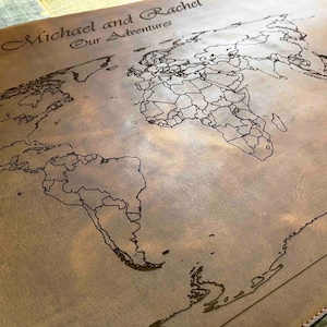Custom Engraved Leather Desk Mat, Custom Size Desk Pad, Personalized Office Accessories, Leather Writing Pad Personalized by laser engraving