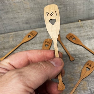 Mini oars Engraved and Cut by Laser as requested. Maple or cherry wood Custom shapes and sizes available Wood Blanks