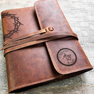 Refillable Writer's Log large Journal, Leather Journal, Personalized, Engraved , Diary, Notebook, Engraved Diary, Genuine Leather image 1