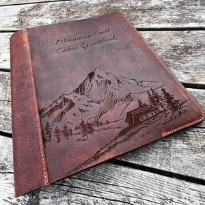 Premium Leather Binder Cover Custom Engraved and Personalized by Laser. Design is included free.