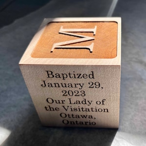 Personalized wooden baby blocks, personalized baby block. Comes with free gift box