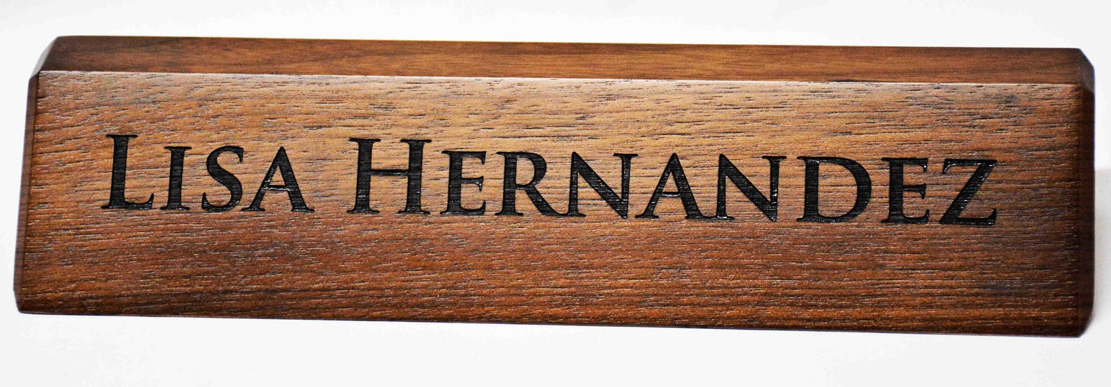 Engraved Wooden Desk Name Plates 10 Inch solid Walnut wood Etsy