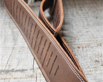 Our Softest Best Selling Strap Custom Double Stitch Guitar Strap Engraved as requested