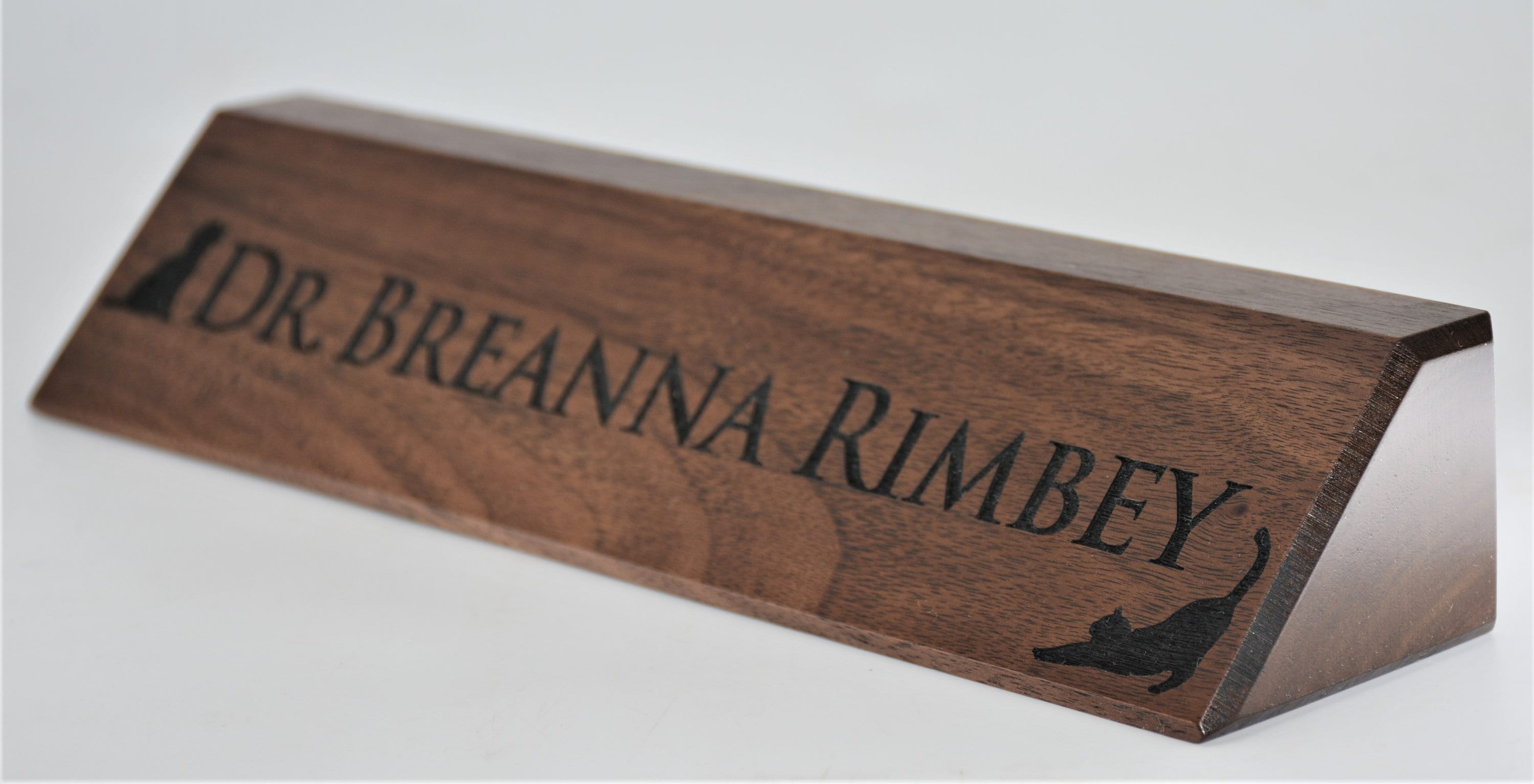 Personalized Wooden Desk Name Plates 10 Inch solid Walnut Etsy