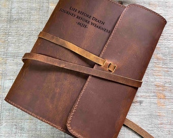 Refillable Writer's Log large Journal, Leather Journal, Personalized, Engraved , Diary, Notebook, Engraved Diary, Genuine Leather