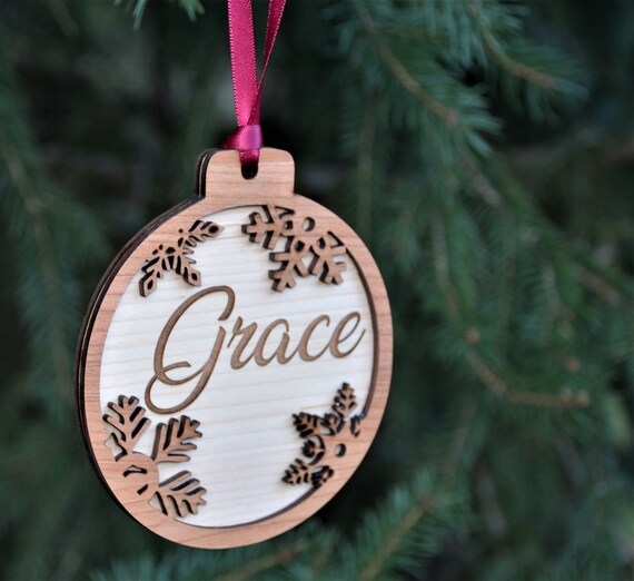 Name engraved christmas ornaments Clearance