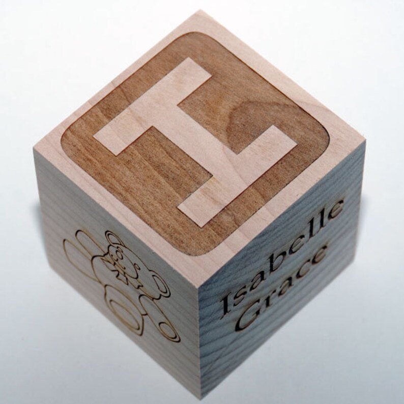 Personalized Wooden Baby Blocks Christening Block Baptism Etsy