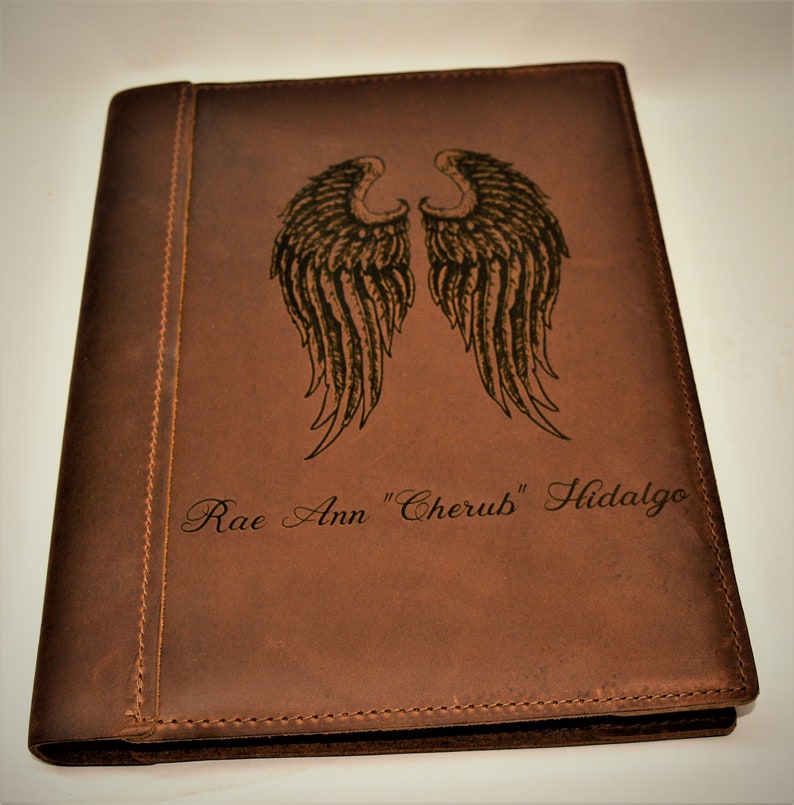Large Leather Laser Engraved Sketchbook Leather Journal Etsy