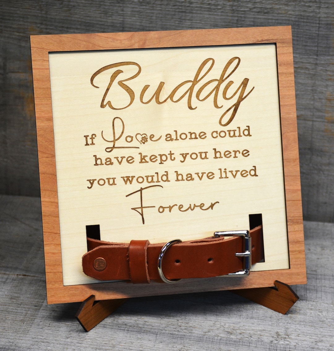 Custom Dog Collar Remembrance Frame Personalized Dog Memorial Frame