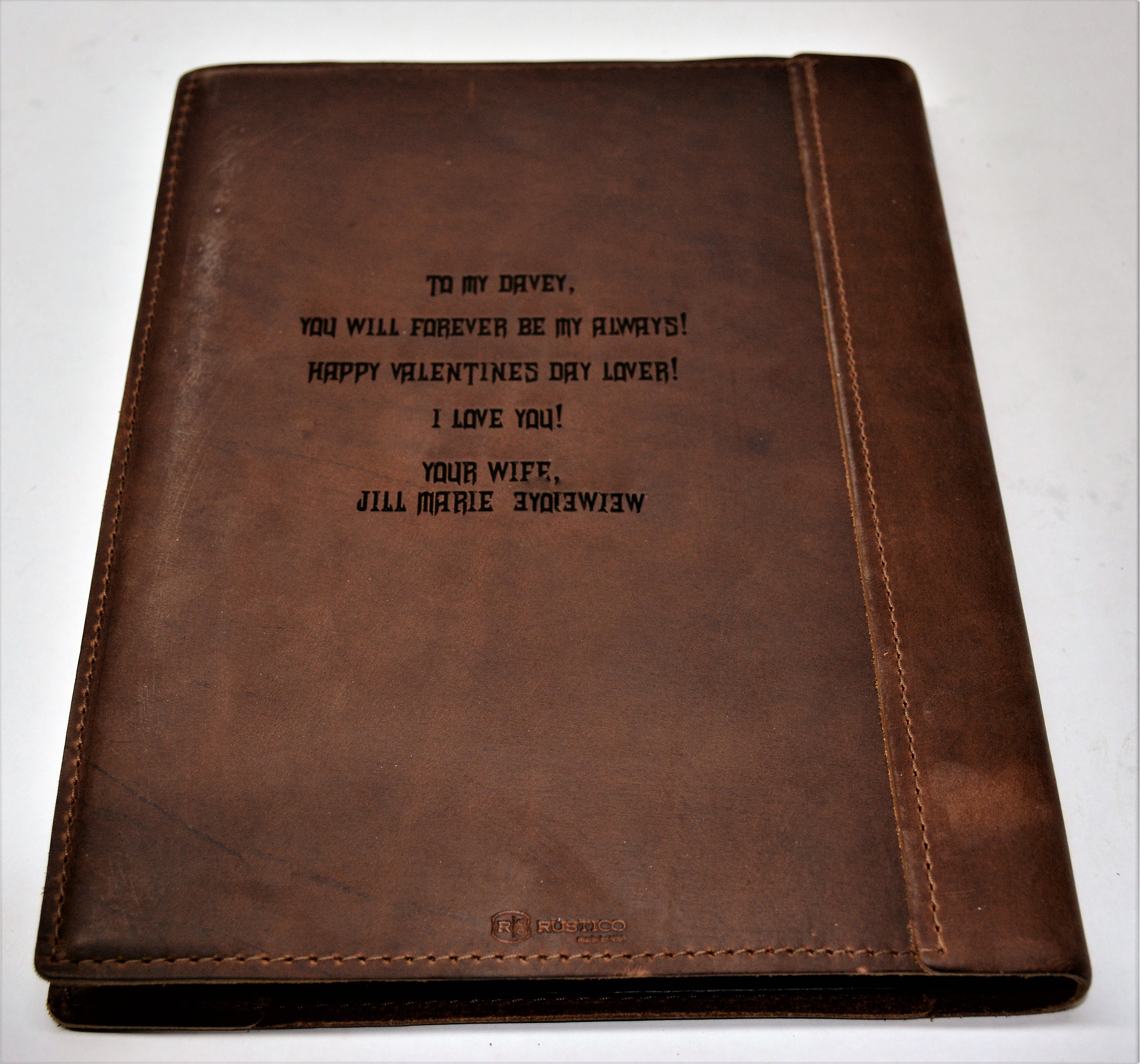 Large Leather Laser Engraved Sketchbook Leather Journal Etsy