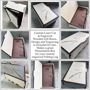 Fishing Log Premium Leather Custom Engraved and Personalized All ...