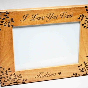 Walnut Or Alder Laser Engraved Wooden Picture Frames personalized. All design and engraving is included Anything can be engraved. imagem 9