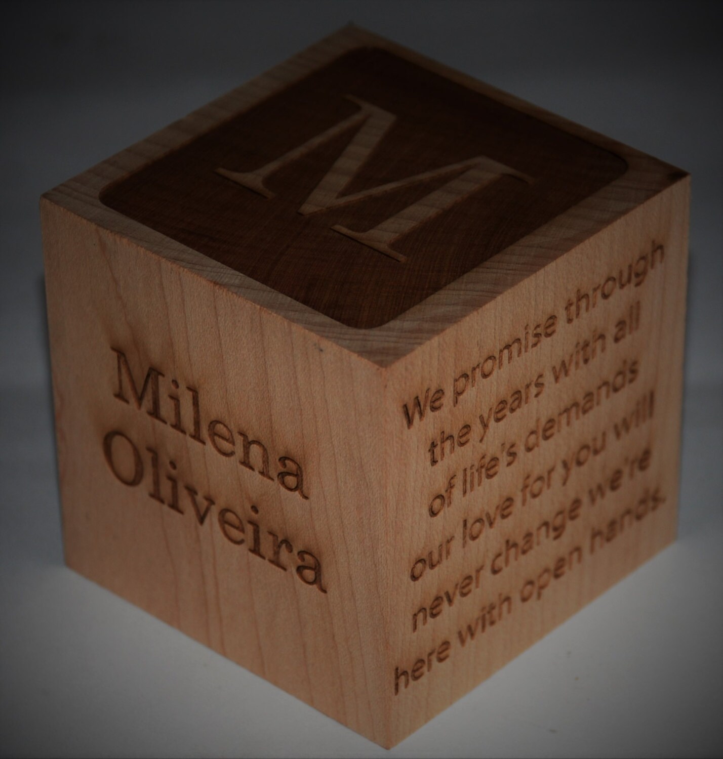 Personalized wooden baby blocks Christening block baptism Etsy