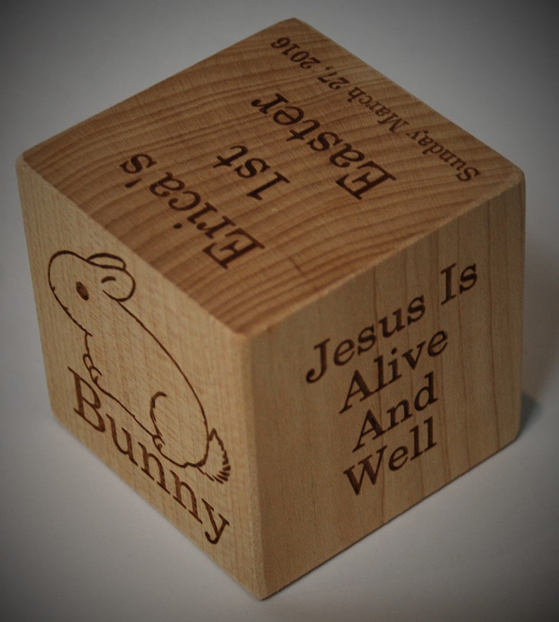 Personalized Wooden Baby Blocks Christening Block Baptism Etsy