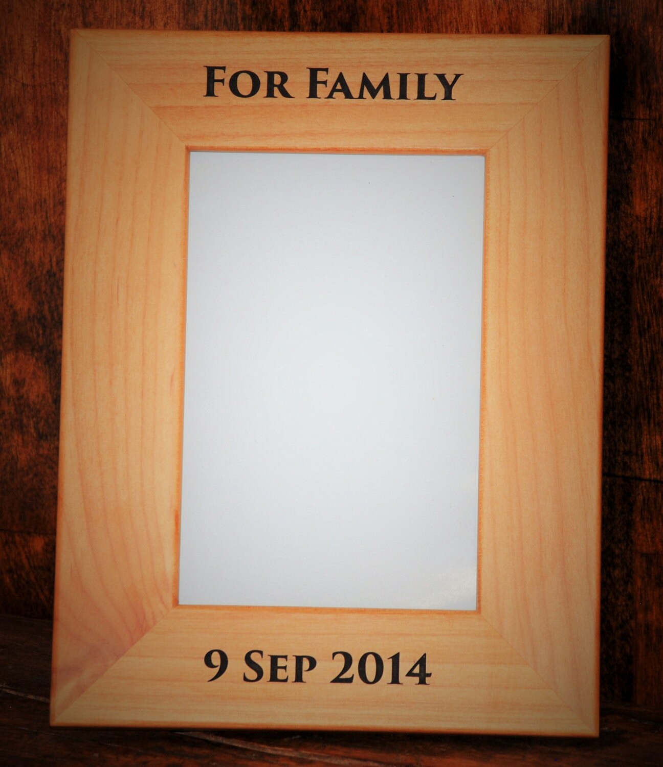 4x6 Laser Engraved Wooden Picture Frame Custom picture frame Etsy